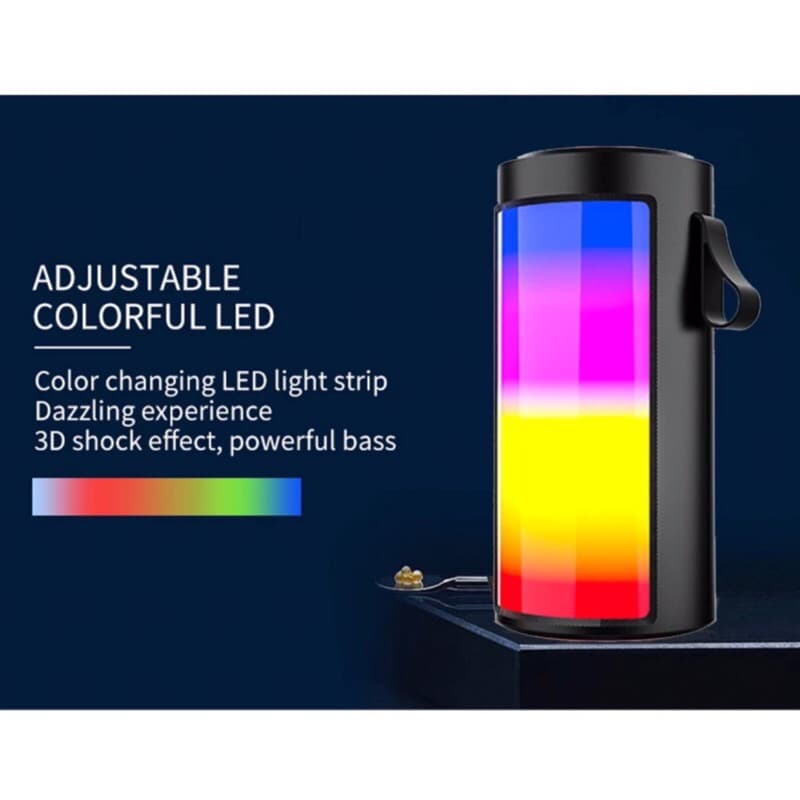Speaker Bluetooth 1201 RGB Speaker Bluetooth LED Portable Super Bass