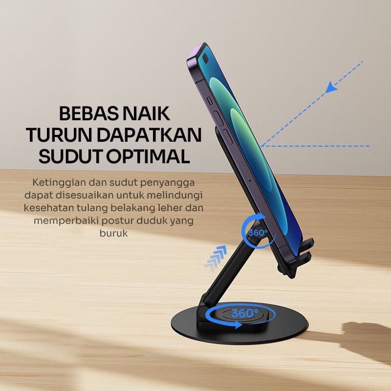 Holder Hp Meja HD-66 Phone Holder Folding Desktop Stand Holder Hp Lipat Universal HD66