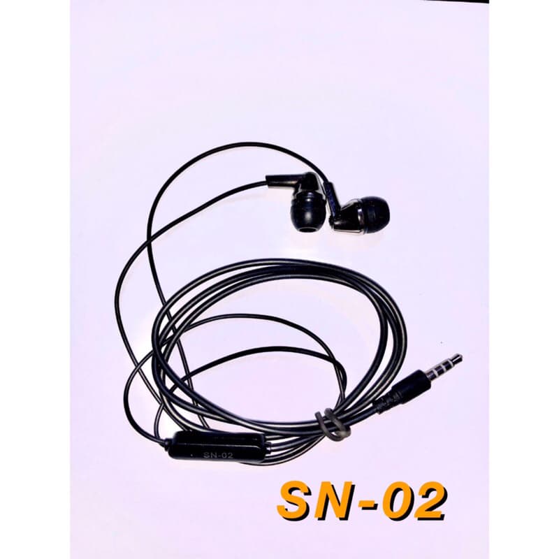 Headset Handsfree SN-02 + Mic 3.5MM Stereo Earphone Extra Bass Bisa Buat Telepon