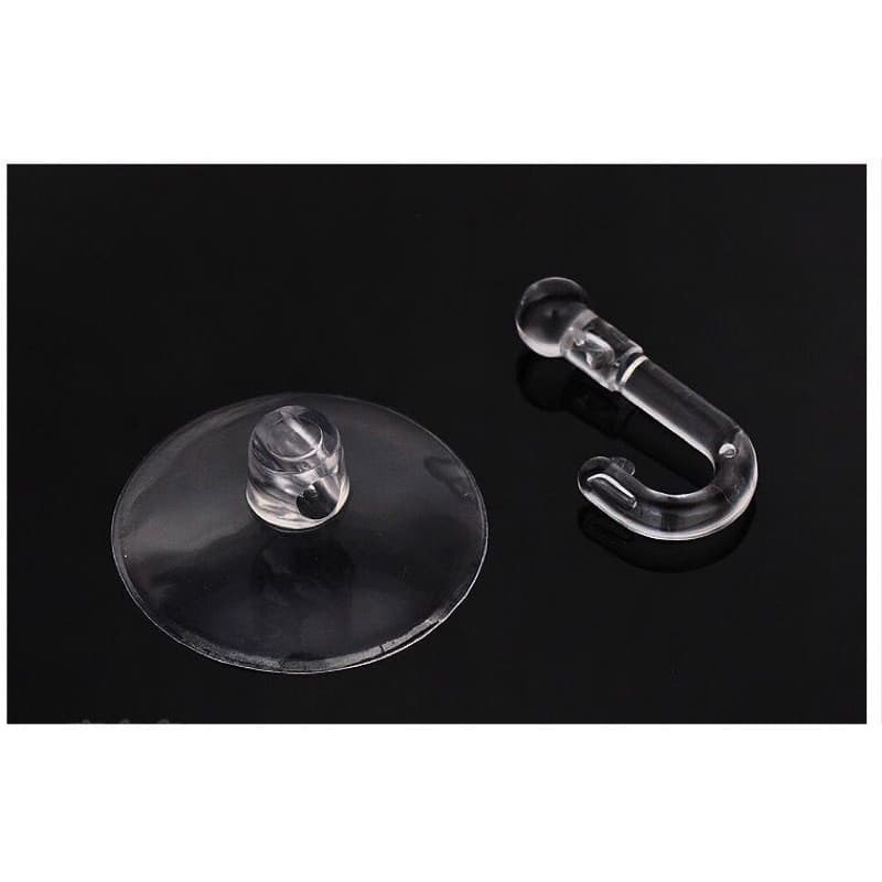Gantungan Kop Kaca Tempel 3cm 4cm 5cm Gantungan Hook Pakaian Kunci Multifungsi