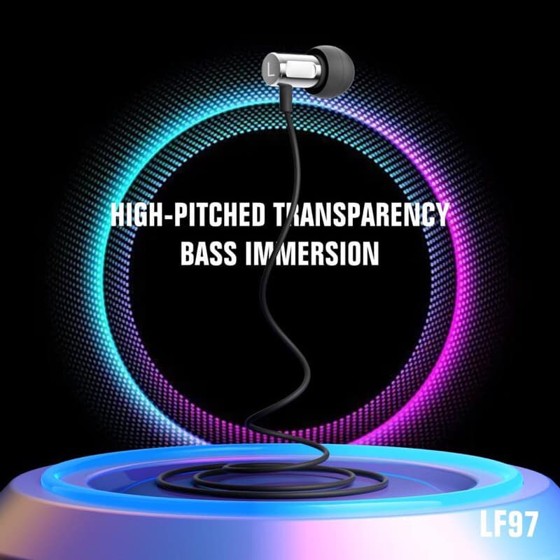 LENYES LF97 Headset In Ear Hifi Stereo Earphone Extra Bass With Handsfree Microphone 3.5mm