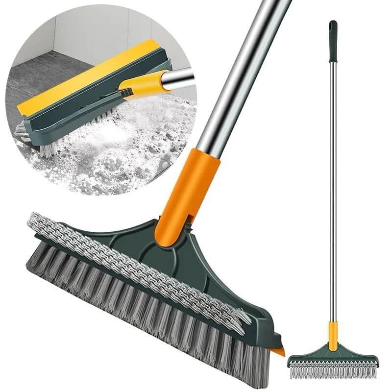 Sikat WC Kamar Mandi 3in1 Alat Sapu Wiper Lantai Magic Broom Serbaguna