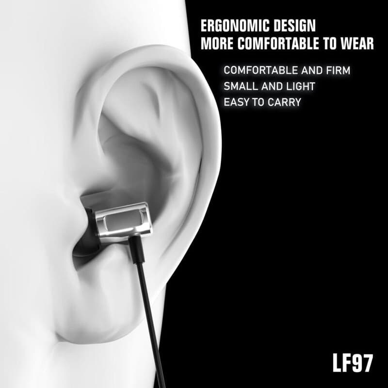 LENYES LF97 Headset In Ear Hifi Stereo Earphone Extra Bass With Handsfree Microphone 3.5mm