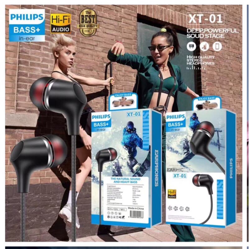 Headset Philips Seri XT Super Bass High Quality Stereo Headphones