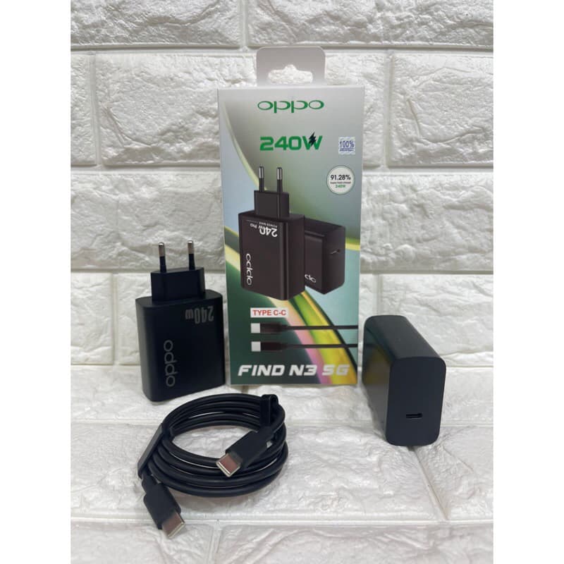 Charger Casan Ori Oppo Find N3 5G 240W Full Black Type-C to C Support FastCharging & VOOC