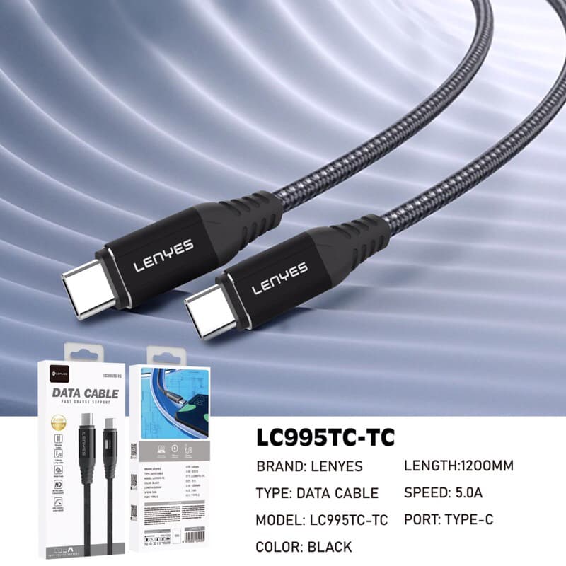 Kabel Data Charger Lenyes LC-995 Super Fast Charging iphone 15 Pro Max Type C To Type C 240W 5.0A