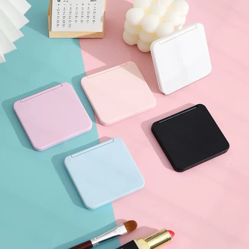 Cermin Lipat Portable Travelling Kaca Cermin Lipat Make Up Persegi Serbaguna