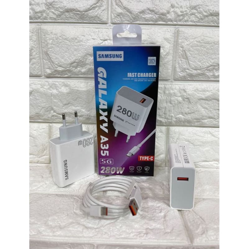 Charger ori 100 Samsung A35 Fast Charging 280W Casan Original