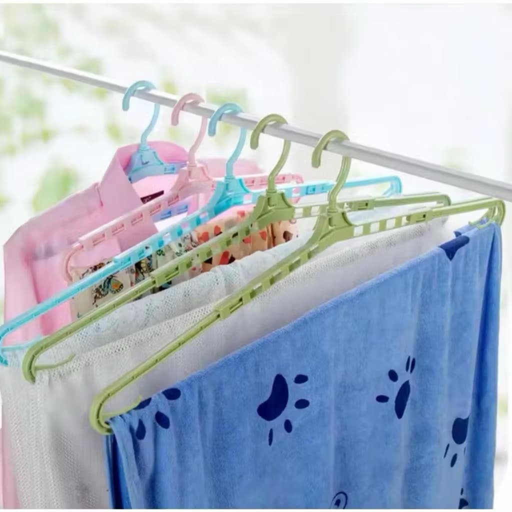 Gantungan Hanger Baju Tarik Panjang Pendek Gantungan Pakaian Handuk Serbaguna