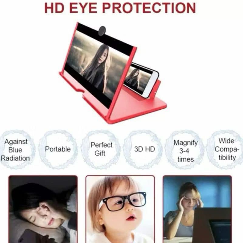 Pembesar Layar HP F3 3D Kaca Pembesar Layar Enlarge Screen