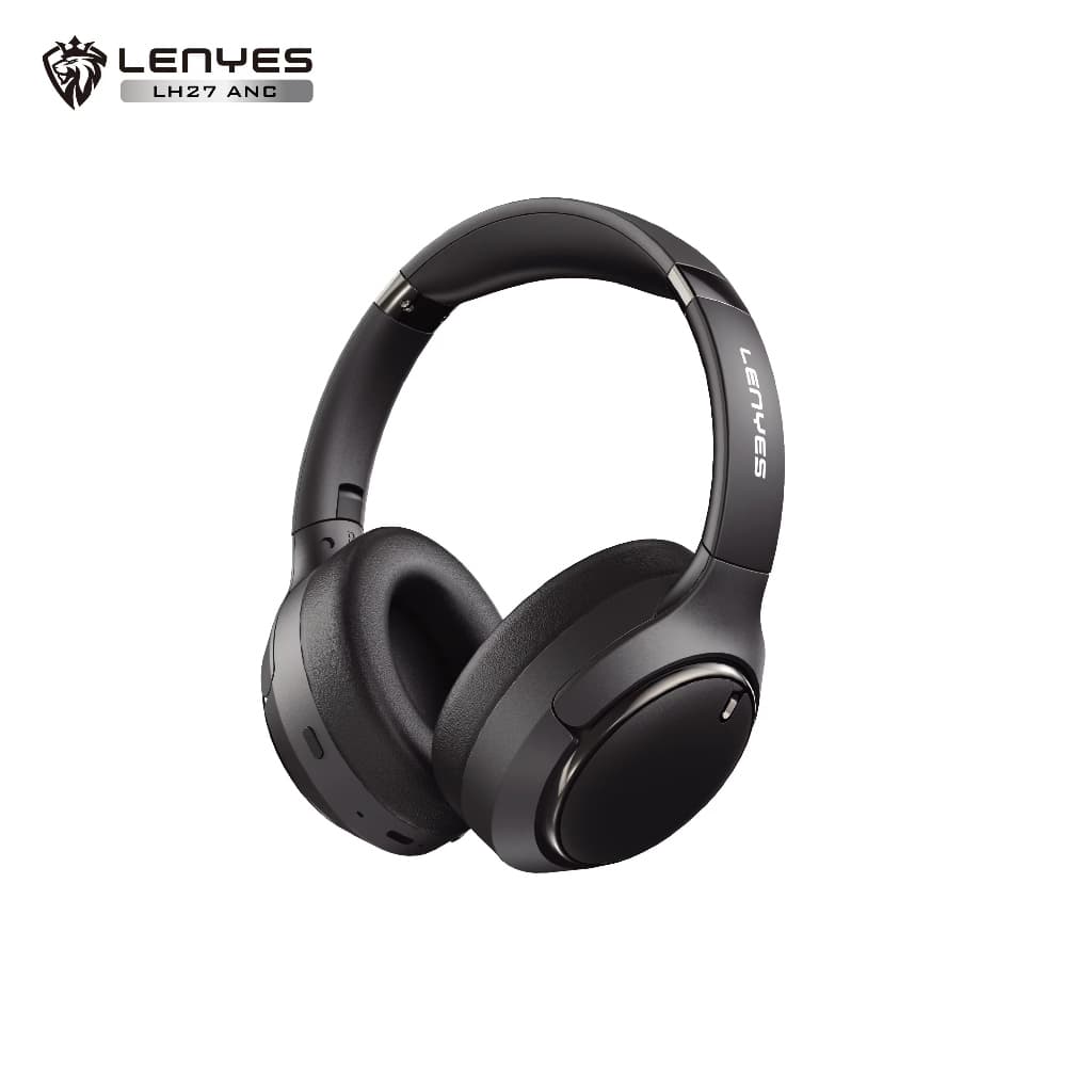 Headset Bluetooth LENYES LH27 Wireless 5.4 Hybrid ANC Headphone Foldable High Fidelity Hifi Stereo With Mic