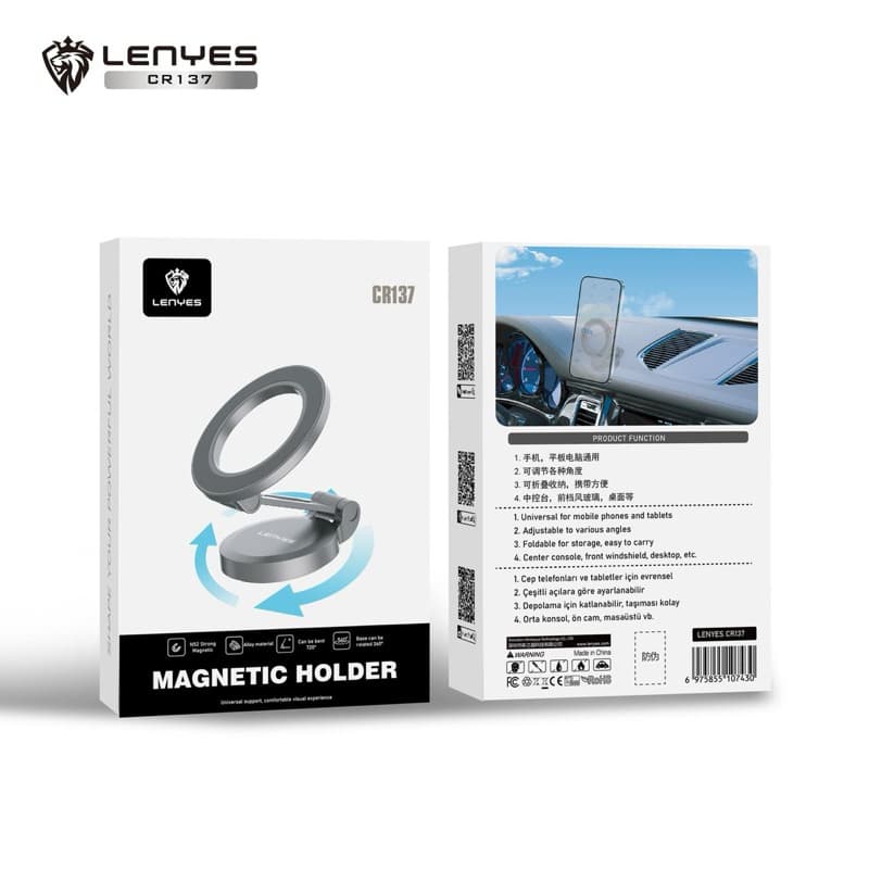 Holder Mobil Magnet LENYES CR-137 Fleksibel 360 Derajat