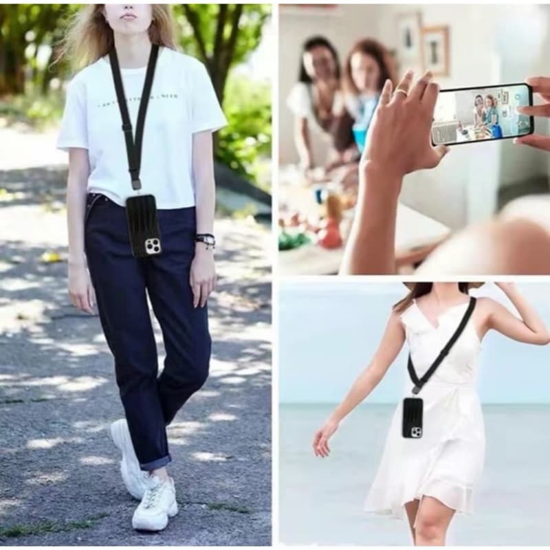 Lanyard Tali Gantungan HP bahan Lebar Strap For All Gadget (Tali Lanyard + Patch untuk Selip di Case HP)