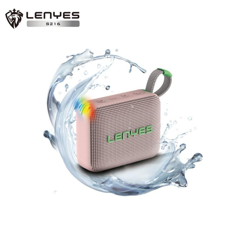 LENYES S216 Wireless Speaker Bluetooth 5.3 Portable Waterproof IPX7 RGB Light Musik Box TWS