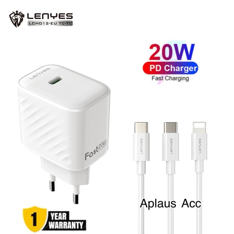 Lenyes Charger ori PD 20W LCH-012 Type C Iphone Fast Charging Casan Cepat Original