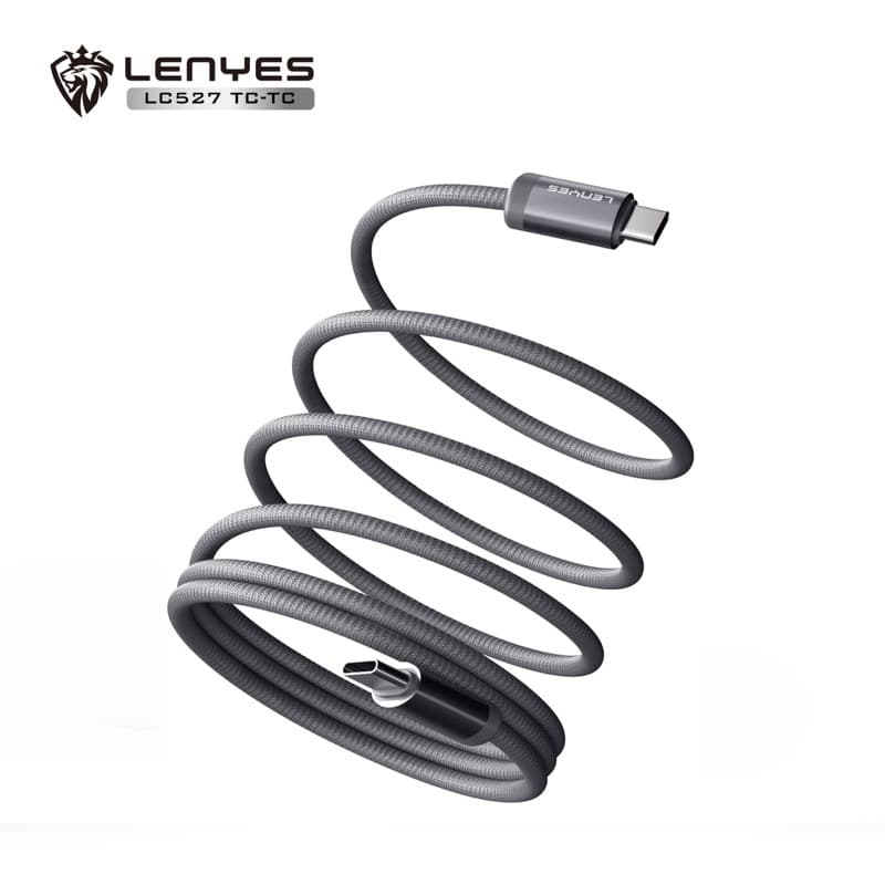 LENYES LC527 Kabel Data Fast Charging 27W & 60W Magnetic Braided Data Cable Charger Nylon