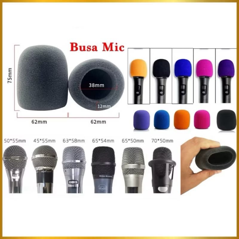 Busa Microphone Karaoke Caver Sarung Busa Mic Pelindung