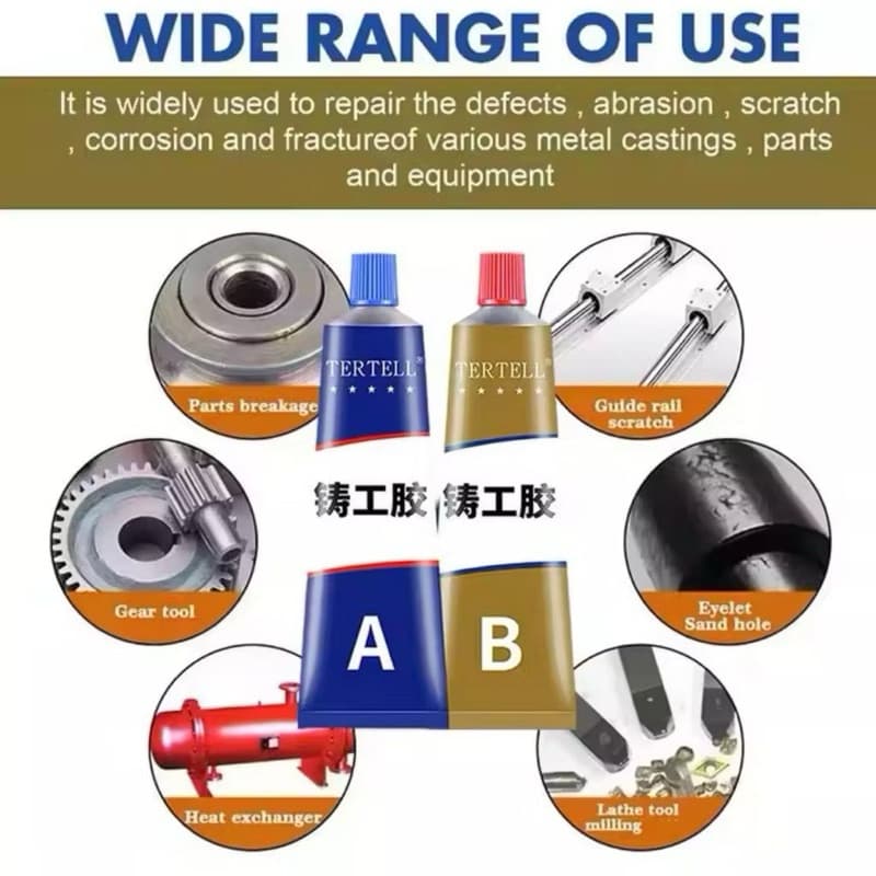 Lem Kastol Epoxy AB 20g Lem Kuat Penambal Besi Radiator Steel Metal Anti Bocor