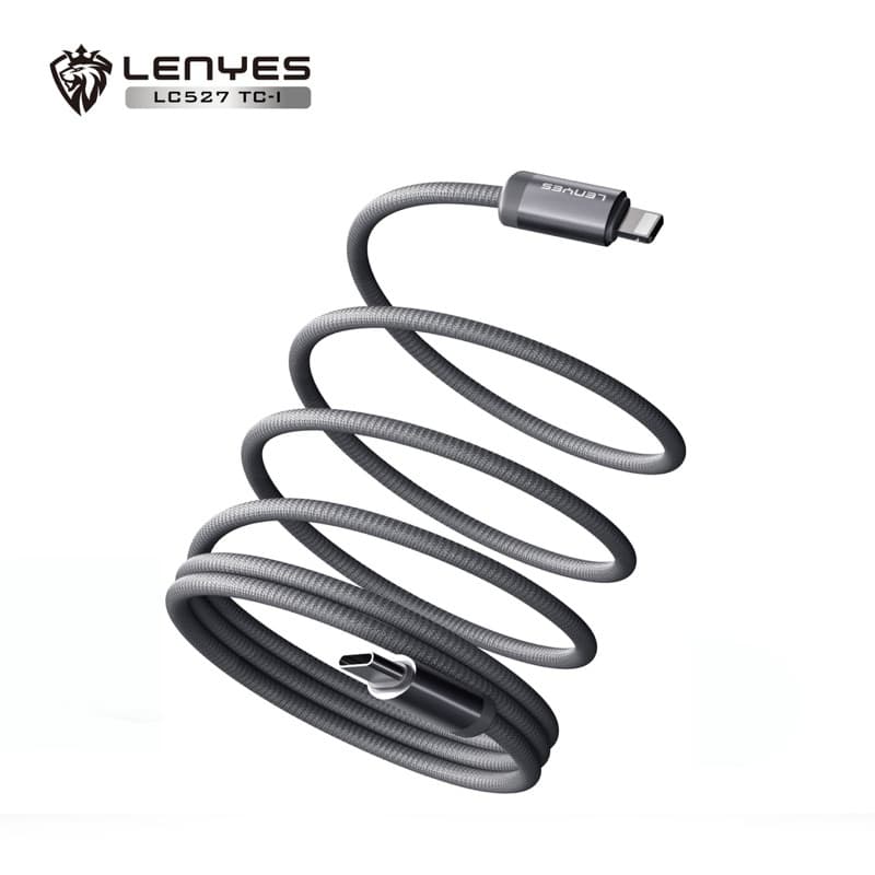 LENYES LC527 Kabel Data Fast Charging 27W & 60W Magnetic Braided Data Cable Charger Nylon