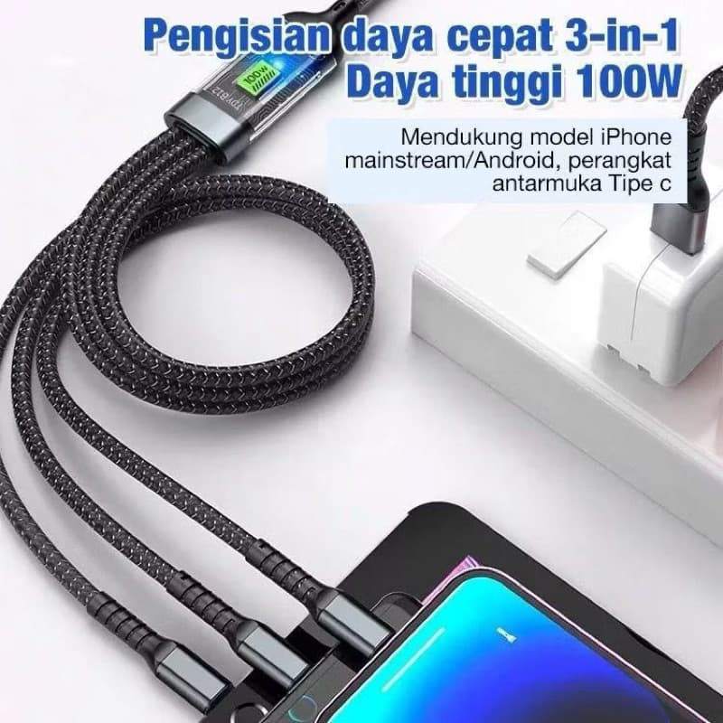 Charger Fast Charging 3 in 1 P46 Universal Android Type C Ios Lightning Casan Cepat