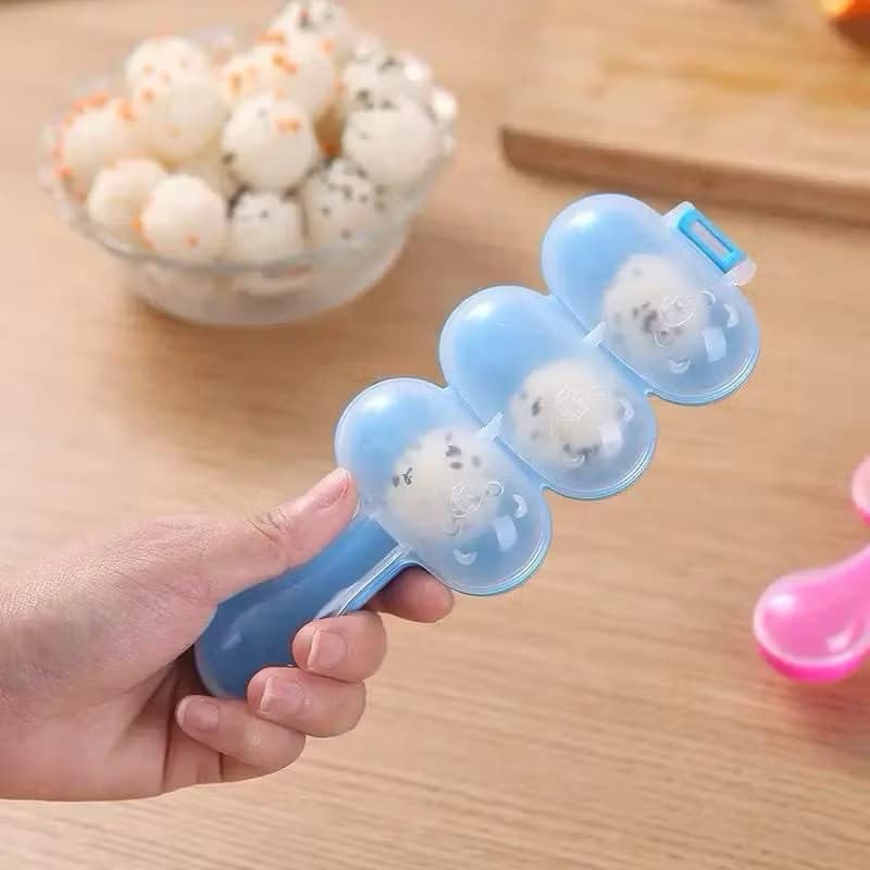 Cetakan Nasi Bento Bulat Bola + Centong Nasi Cetakan Bento Rice Ball Shaker Mold