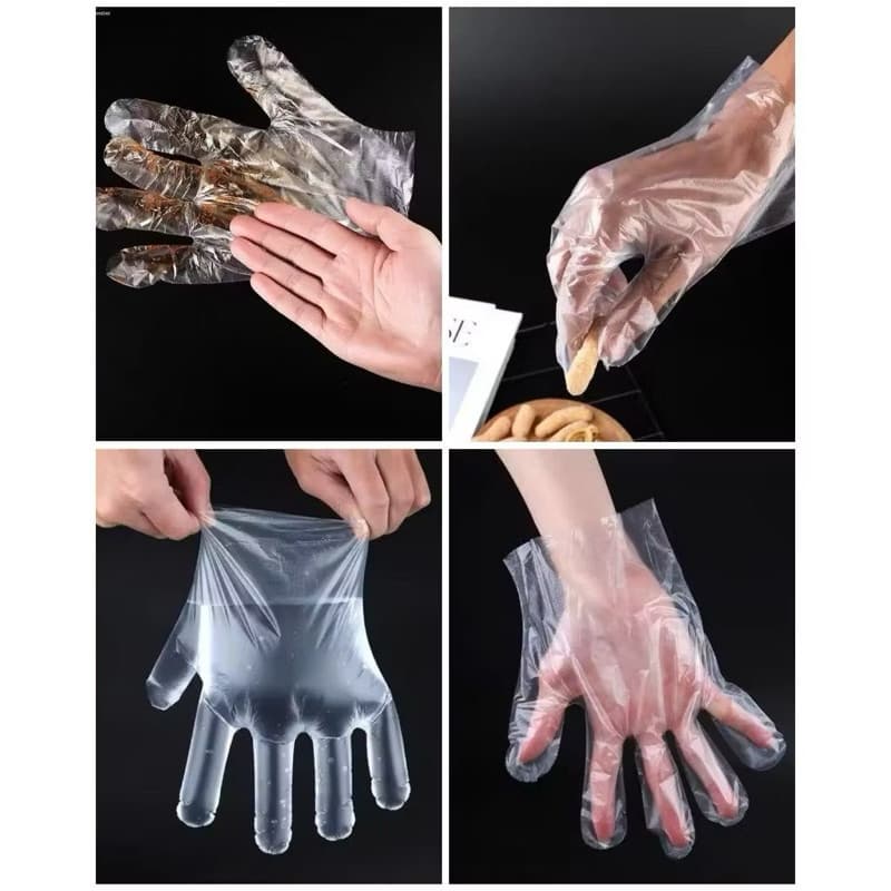 Sarung Tangan Plastik Sekali Pakai Disposable Gloves Food Hand Sarung Bening Trasparan