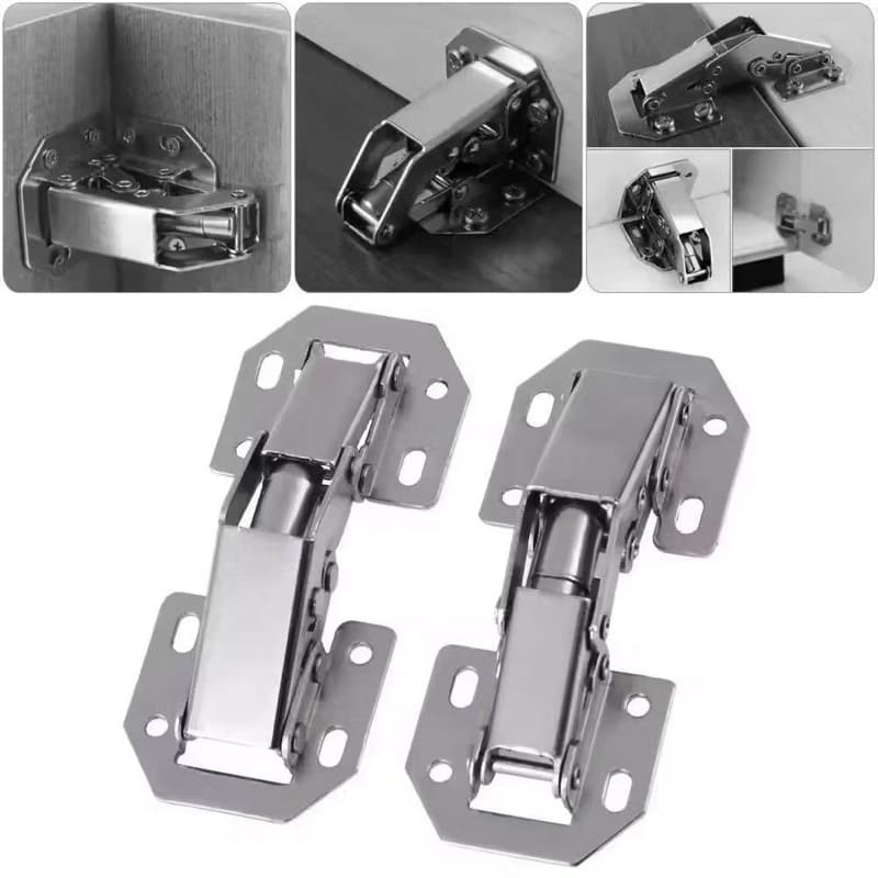 Engsel Sendok Kodok 3inch Stainless Steel 90 Degree Opening Engsel Pintu Tanpa Bobok Serbaguna