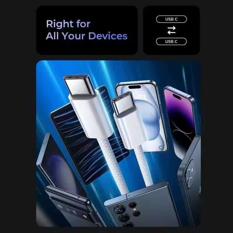 Kabel Original PD 60W Fast Charger 6A C to Type C Cable For Apple iPhone 15 16 Pro MAX Charging
