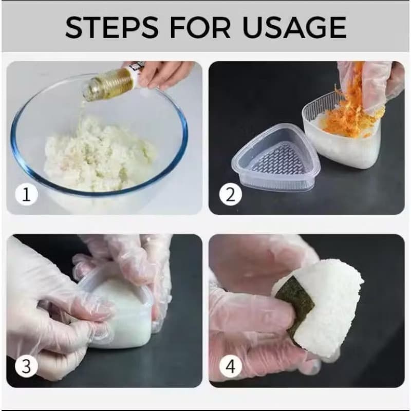 Cetakan Nasi Bento Motif Karakter Lucu Cetakan Nasi Sushi Onigiri Anti Lengket Karakter Lucu