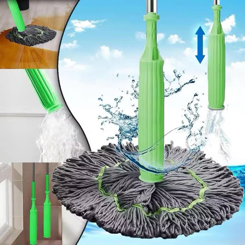 Alat Dehidrasi 1 Detik Pel Otomatis 360 Degree Alat Pel Lantai Putar Twist Mop Efisien