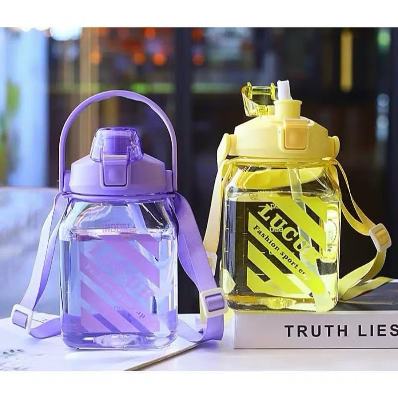 Botol Minum Besar 1,1 Liter BT1017 Botol Minum Transparan 1100ML Free Stiker BPA Free