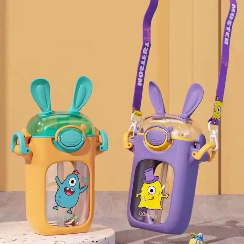 Botol Minum Anak BZ-281 Botol Minum 380ML Karakter Lucu Telinga Free Stiker BPA Free