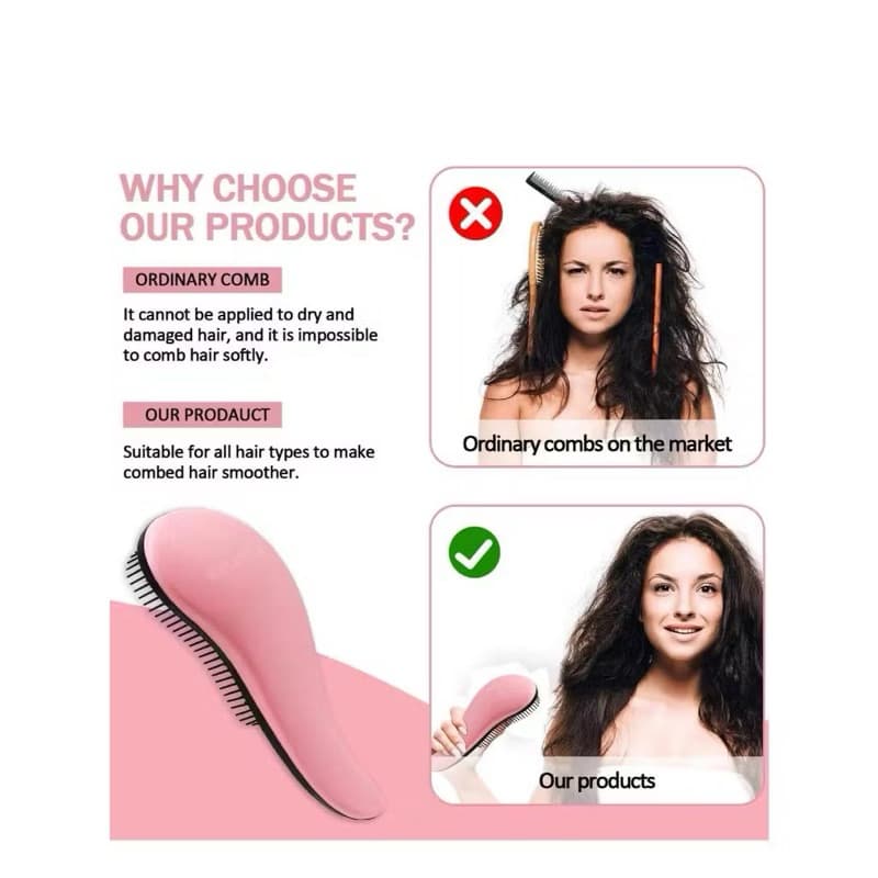 Sisir Hair Comb Detangler Sisir Rambut Anti Kusut Protection Hair Brush Anti Kusut Serbaguna