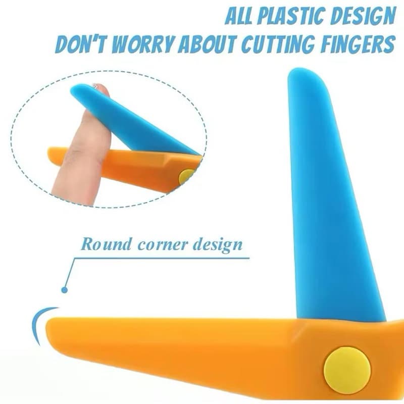 Gunting Kertas Anak Warna Warni Gunting Kertas Pengaman Plastik Safety Scissors Serbaguna