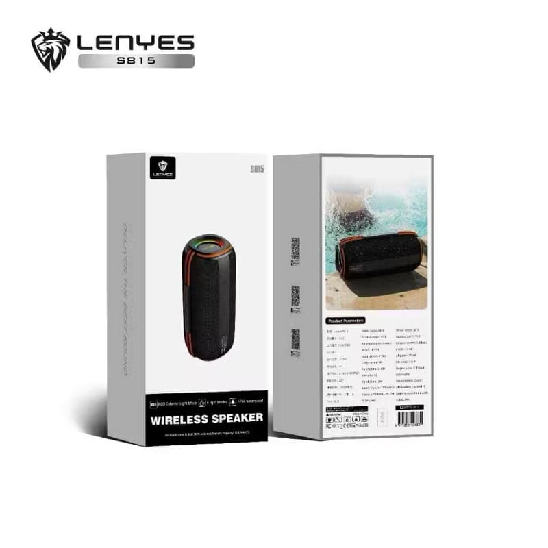 LENYES S815 30W Wireless Speaker Bluetooth 5.3 Portable Hifi Stereo Bass RGB Light Waterproof IPX6 TWS