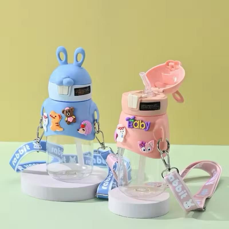Botol Minum Anak Rabbit BZ-266 Botol Minum 600ML Karakter Lucu Free Stiker BPA Free