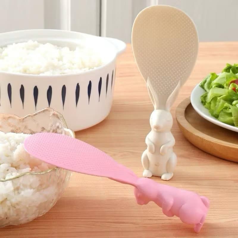 Centong Nasi Gagang Kelinci Sendok Nasi Rabbit Lucu Berdiri Anti Lengket Serbaguna