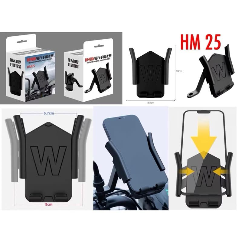Holder Spion Motor HM 25 Phone Stand Holder Motor Stang HM 23 Dudukan Handphone