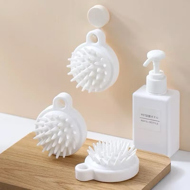 Sisir Silicone Bulat Alat Pembersih Rambut Sisir Keramas Pembersih Kulit Kepala Scalp Massager