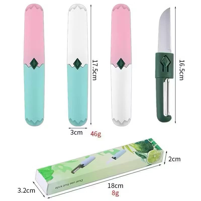 Pisau Set 2in1 Pisau Kecil dan Peeler Pengupas Buah Sayur 2in1 Travelling Serbaguna