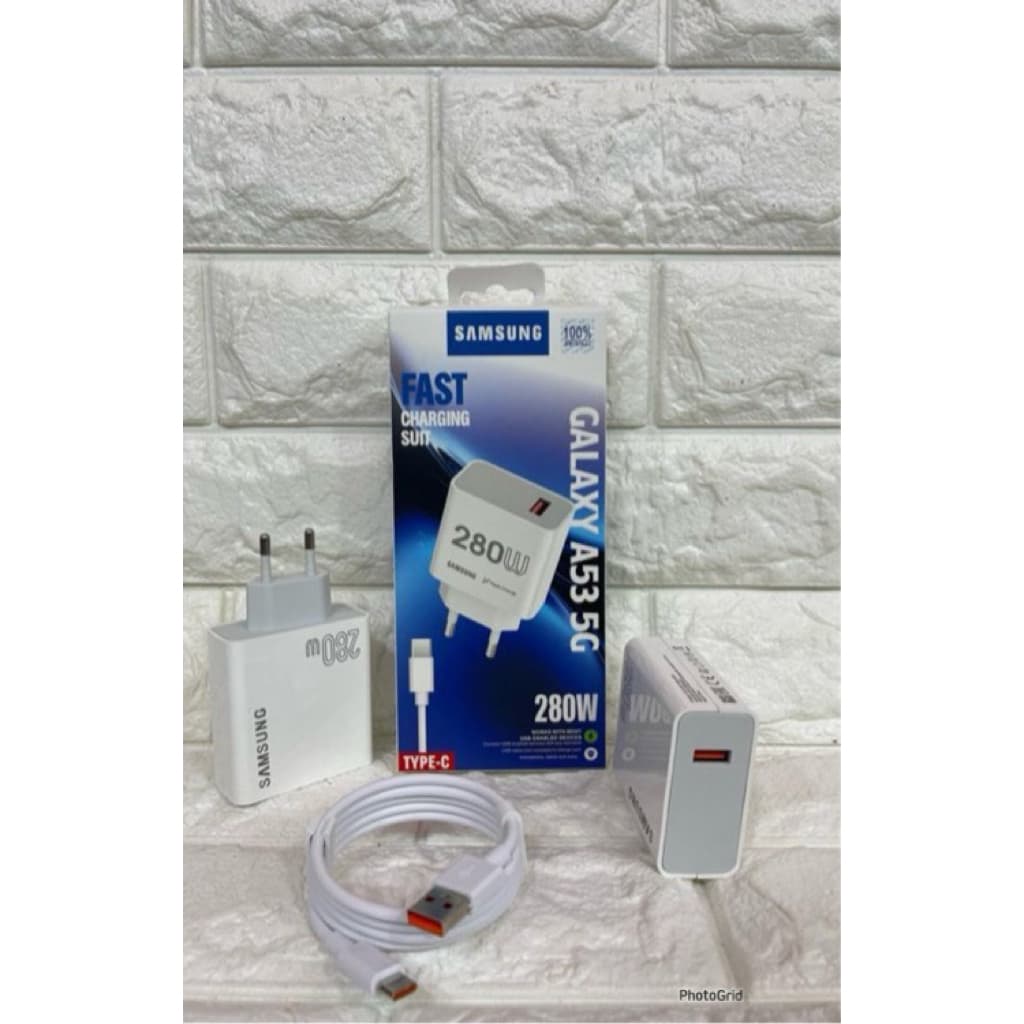 Charger ori 100 Samsung Galaxy A53 5G Fast Charging 280W Super Vooc Casan Original