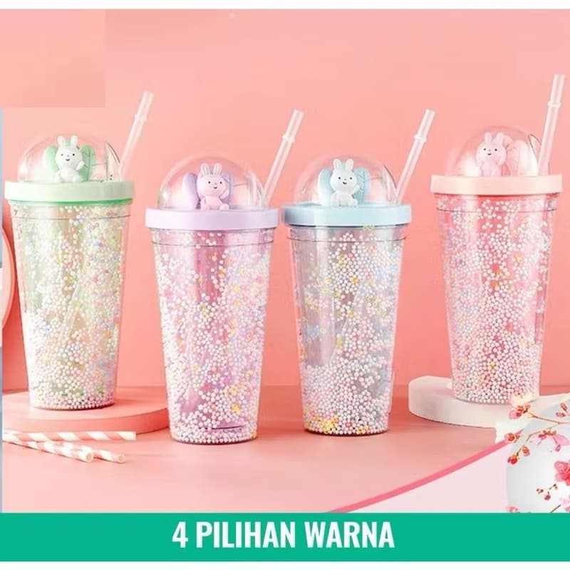 Botol Minum Tumbler Rabbit BZ-258 Botol Minum Tumbler 550ML Karakter Lucu BPA Free