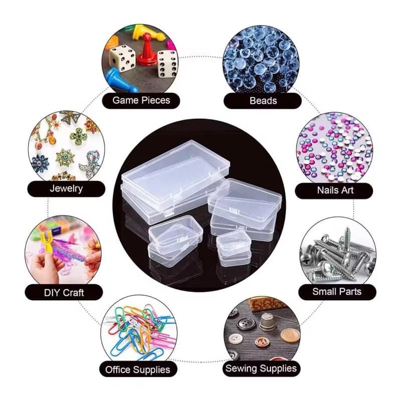 Kotak Bening Mini Persegi Kotak Bening Ukuran 5x5x2 Kotak Wadah Plastik Obat Perhiasan