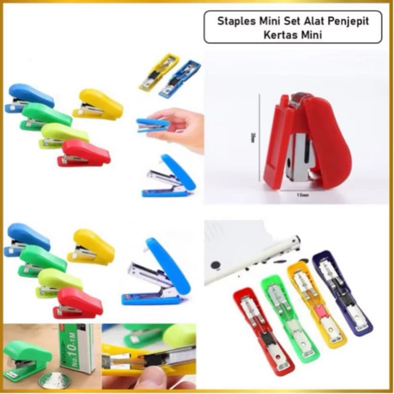 Staples Mini Stapler Kecil Unik Lucu Perlengkapan Alat Kerja Kantor Serbaguna