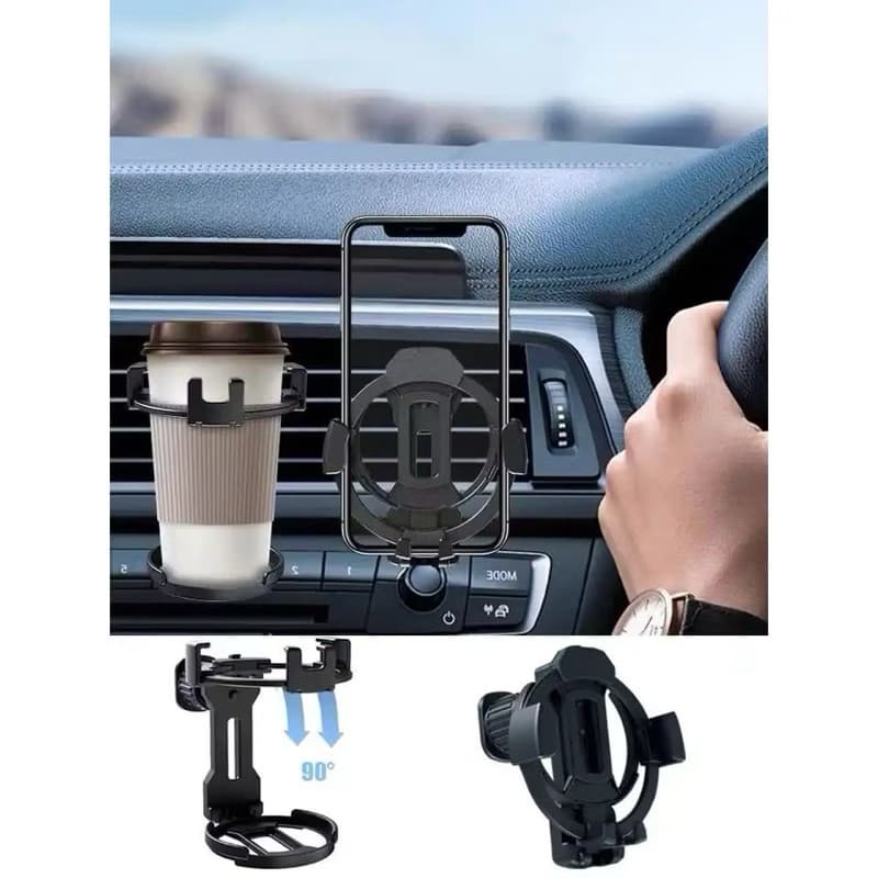 Holder Hp Mobil Ac 2in1 HD-71 Phone Cup Holder Universal Multifungsi