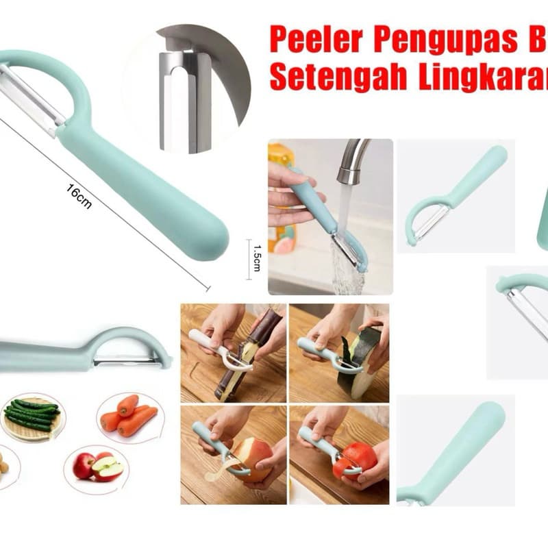 Alat Peeler Pengupas Kulit Buah Dan Sayur Wortel Timun  Sentengah Lingkaran Serbaguna