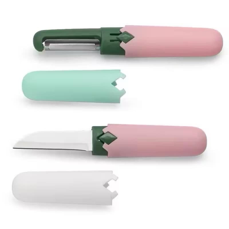 Pisau Set 2in1 Pisau Kecil dan Peeler Pengupas Buah Sayur 2in1 Travelling Serbaguna