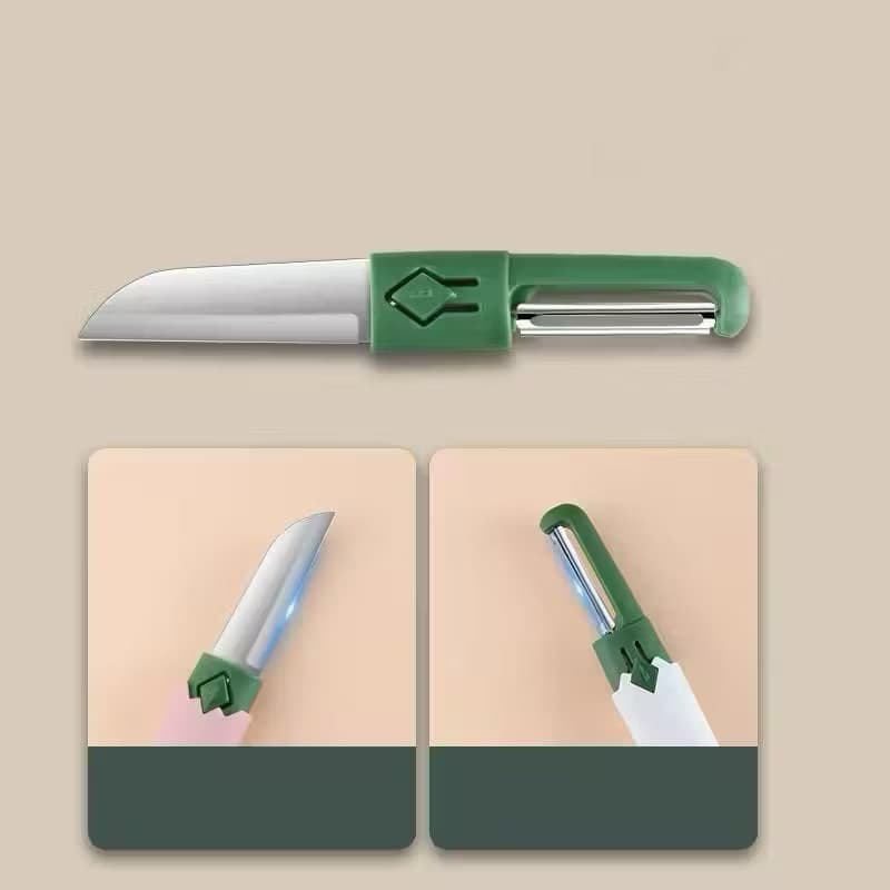 Pisau Set 2in1 Pisau Kecil dan Peeler Pengupas Buah Sayur 2in1 Travelling Serbaguna