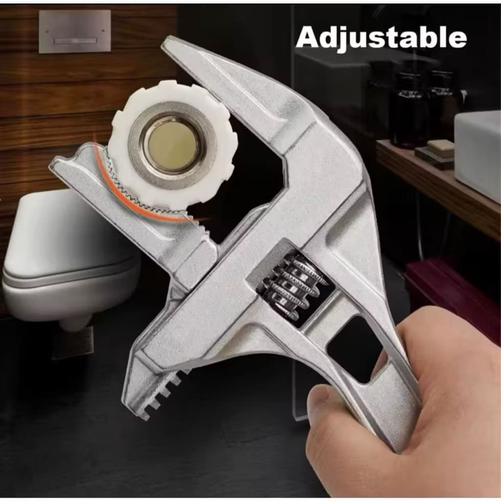 Kunci Inggris Silver 6-68mm Universal Adjustable Wrench Alat Kunci Pipa Multifungsi