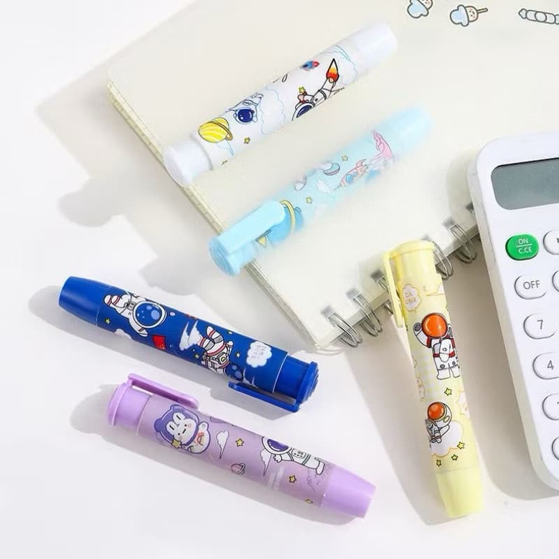 Penghapus Pensil Mekanik Karakter Kartun Lucu Mechanic Eraser Pencil Serbaguna